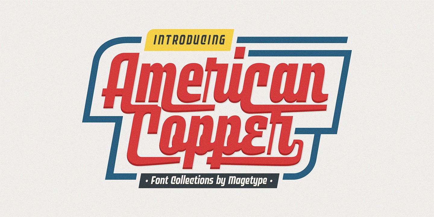 MGT American Copper Block Semibold Italic Font preview